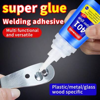 1/2/3pcs Super Glue/401 Adhesive, Strong Glue, Multi-Purpose Glue, Quick-Drying Welding Glue, Widely Used For Plastic, Metal, Iron, Ceramic, Stainless Steel, Glass, Acrylic, Wood, Shoe Materials, Stone And Various Materials Bonding. Quick-Drying Adhesive, 502 Glue, Handmade Glue, Heat Resistant, Multi-Functional, Strong Welding, Daily Home Repair Product Glue