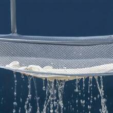 双层可折叠壁挂式晾衣架，网状洗衣篮，适用于毛衣、精致衣物和内衣 - 白色 - 查看 8