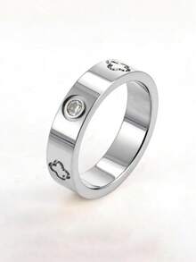 2/1pc Golden Jewelry Set, Sophisticated And Stainless Steel Ring, Ideal For Intimate Dating, Upscale Party Occasions, Daily Business Commutes, And Memorable Gifting, Crafted With A Minimalist Design And Eye-Catching Details, Sturdy Construction For Long-Term Wear, Combines Modern Fashion With Classic Elegance - Multicolor - View 7