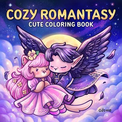 Comfortable & Romantic: Adult And Teen Coloring Book With Cute Fantasy Romantic Scenes For Relaxation (Comfortable Coloring Book)
