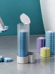 18 piezas/Set Cabezales de cepillo de inodoro desechables con solución de limpieza, paquete de repuesto de 3 colores mezclados, adecuado para sistema de limpieza de inodoro desechable, accesorios de limpieza de baño higiénicos, compatible con la mayoría de los cepillos de inodoro desechables, adecuado para uso doméstico y comercial - A - Ver 8
