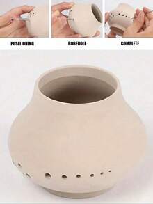 6 st hålslagare i rostfritt stål, snidnings- och formverktyg, skulpturverktygsset för keramik och polymerlera - precisionsverktyg för snidning, stansning och gjutning för keramik och hantverk - Multifärgad - Visa 4