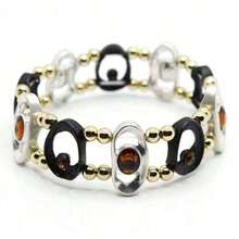 Minimalist Geometric Crystal Bracelet, Fashion Chic Style - White - View 6