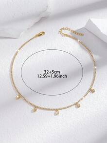 1件装奢华优雅水滴吊坠项链，适合日常佩戴、生日、派对、毕业典礼、婚礼等场合。 - 彩色 - 查看 4