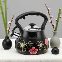 Haus Roland Hausroland 3升不锈钢鸣笛水壶，自动断电，适用于燃气灶和电磁炉 - 查看 1