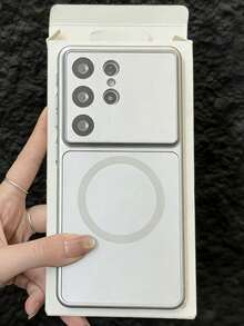 Magnetic Phone Case For Samsung Galaxy S26 Ultra S25 Ultra S24 S23 Ultra, Large Window Matte Anti-Drop Protective Cover - Silver - View 4