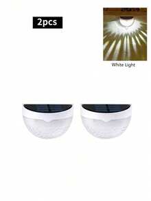 1/2/4pcs Solar Fence Lights, Deck Lights, Solar Wall Lights, Solar Wall Mounted Outdoor Fence Lights, White LED Lights, Garden, Home, Patio, Yard, Garage, Camping, Halloween, Christmas Party Decor Lighting - One Size Fits All - View 19