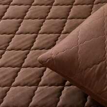 100% Waterproof Quilted Mattress Protector Cover With Elastic - Rust Brown - View 4