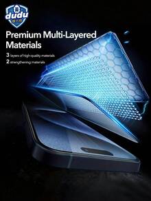 dudu Protecteur d'écran en verre trempé antichoc, protecteur d'écran téléphone couvrant tout l'écran, protecteur d'écran transparent, protecteur d'écran de confidentialité pour 17ProMax /17air/17Pro/17/16 Pro Max /16Plus/16Pro/16/15 Pro Max /15Plus/15Pro/15 /14 Pro Max /14Plus/14Pro/14/13Pro Max/12/11/X/XS, mesures anti-chute, anti-rayures, résistant, anti-poussière pour écouteurs, anti-empreintes digitales, cadeau de Pâques - Résistant aux empreintes digitales de haute qualité et haute définition - Voir 4