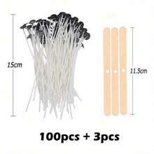 100pcs Candle Wick With Base + Assorted Wick Holders, Candle Making Tool Kit - 1 Set - View 8