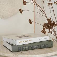 2pcs/Set Decorative Faux Books, Enhance The Decor Of Your Coffee Table, Bookshelf Or Fireplace Mantel - Elegant Imitation Books, Suitable For Modern Home Decor, Room Aesthetics Ornamental Fake Books - Green Watermelon - View 1