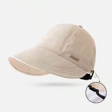 3顶女士时尚鸭舌棒球帽，多功能户外服饰，可挂口罩，防晒帽 - A - 查看 5