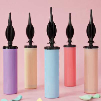 Handdriven ballongpump, makronfärgad ballonguppblåsningsverktyg, bärbar luftpump.