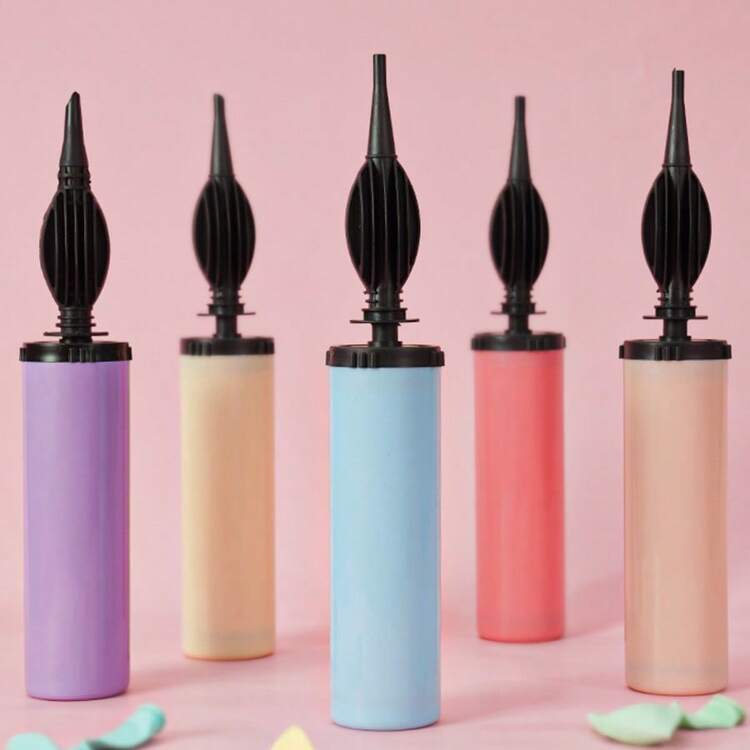 手持式气球充气泵，马卡龙色气球充气工具，便携式气泵 - 查看 1