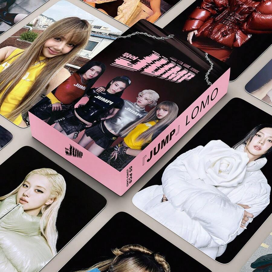 Bộ 55 thẻ ảnh album nhóm nhạc nữ KPOP JUMP, bao gồm ảnh của JENNIE, LISA, ROSÉ, JISOO và ảnh LOMO, hàng hóa lưu niệm nhóm nhạc thần tượng nữ Hàn Quốc, thẻ ảnh in màu độ phân giải cao hai mặt, vật phẩm sưu tầm dành cho người hâm mộ, thích hợp để trang trí và sưu tập album ảnh, món quà tuyệt vời cho người hâm mộ và bạn bè KPOP. - Nhiều màu - Xem 1