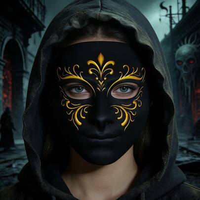 3D Soft Printed Mask For Women, Suitable For Venetian Carnival, Halloween, Music Festival, Masquerade Ball