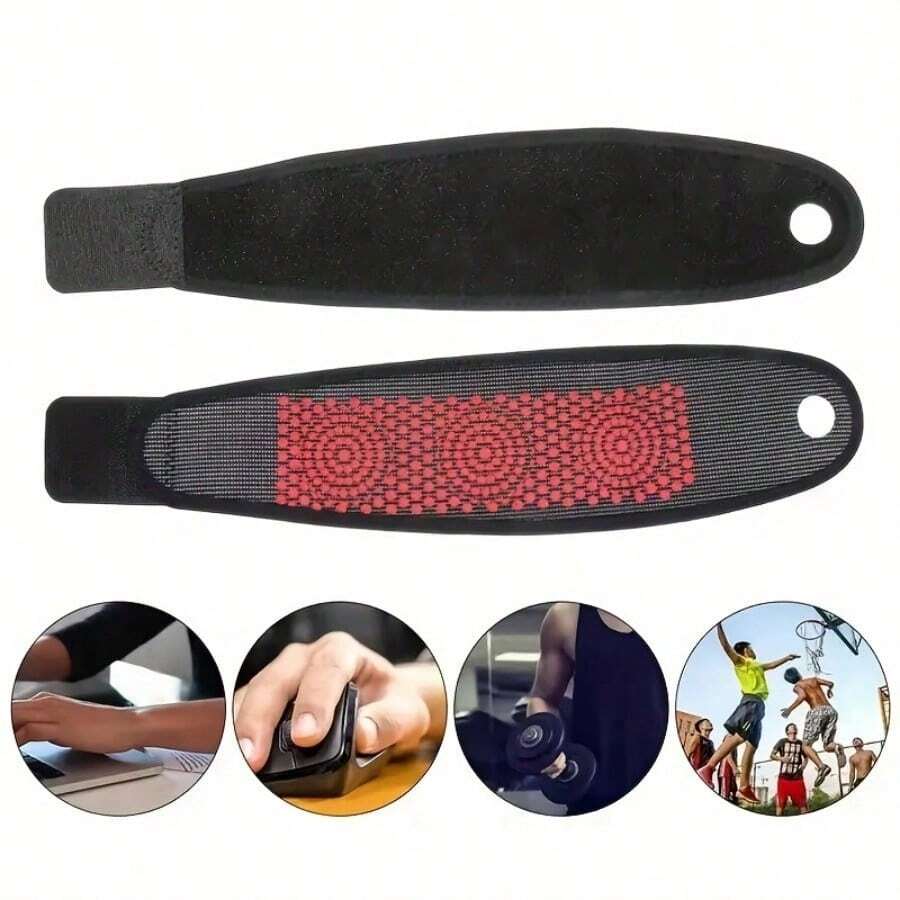Comfortable Self-Heating Wrist Support With Adjustable Compression Strap For Daily Office, Sports And Fitness - Black - View 1