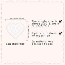 50pcs White Lace Delicate Korean Style Minimalist Creative Vintage Transparent Decorative Stickers For Notebook, Bookshelf - View 2