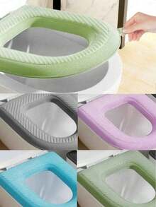 1pc Thick Waterproof Toilet Mat, Washable Quick-Drying Toilet Pad, Wipe Clean Easily - Multicolor - View 2