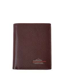Fashion Men Wallet Genuine Leather Short Design Male Pocket Card Holder Wallet - Brown - View 1