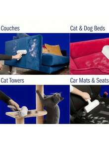 1pc Pet Hair Remover Brush, Cat Dog Fur Cleaning Tool, One-Click Hair Removal Roller Brush - View 12
