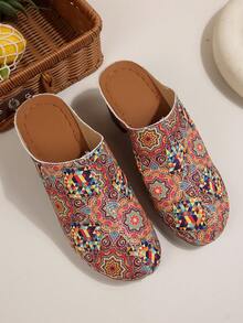 Summer New Wedge Thick Bottom Women Sandals, Slip-On Outdoor Versatile Women Sandals, Fashion Casual High Heel Women Sandals, Women Sandals - Flower - View 3