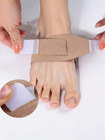 1 Pair Hook And Loop Arch Support Pads, Comfortable & Soft, Cushion For Middle Of Foot