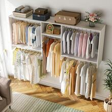 Closet Armables para Ropa,Closet 200 cm Básico para Colgar Perchero para Ropa Organizador de Armario,Sistema de Clóset Walk-in a Medida,Diseño Modular Blanco, Armario Vestidor(Blanco) - Negro - Ver 6