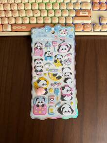 3D立体浮雕可爱卡通动物贴纸 - 桃子造型泡沫贴纸，适用于DIY日记、笔记本和手工制作 - 彩色 - 查看 10