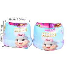 Cute Dolphin Print Inflatable Arm Bands, Beginner Swimming Floats, Water Sports Equipment - Pink - View 5