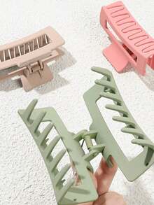 10pcs/Set Candy-Colored Frosted Medium-Sized Square Hair Claw Clips, Elegant And Versatile, Suitable Women Of All Ages Hair Jaw Clip Hair Clamps Hair Clutch Hair Catcher Clip Fall Winter Hair Clip Hair Accessories Women Vacation Outfits Woman - 多色 15 - 查看 4