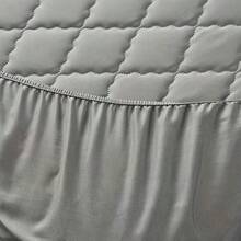 100% Waterproof Quilted Mattress Protector Cover With Elastic - Grey - View 3