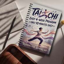 1 Book Tai Chi Walking Advanced Edition | 28-Day Plan, 10 Minutes Practice Daily, Progressive Illustrated Movements Help Improve Balance And Overcome Fear Of Falling | Spiral Bound, Paperback - Tai Chi 28-day Plan - View 2