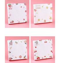 3x3 Inch 50 Sheets Cherry Pattern Sticky Notes, Cherry Pattern Memo Pad With Adhesive, Suitable For School, Office, Home, Student & Teacher Gift, Back To School Gift - Black and White - View 4