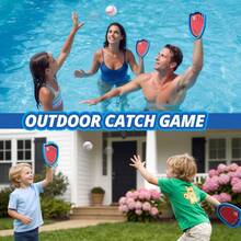 Wee Wonders Toss And Catch Ball Game Set, Kids Baseball Glove Includes 2 Paddles & 3 Sticky Balls, Ball And Catch Game For  Yard Pool Outside, Beach Essentials,Indoor Outdoor Kids Toys For Toddlers Ages 3-12 - Blue - New Arrival - View 5