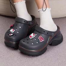 Dép lê/sandal nữ kiểu retro ClogBAE Little Dolphin, dép lê đơn giản thoải mái hàng ngày, kiểu dáng mùa hè 2026, mã sản phẩm 212811-0LD - đen - Xem 1