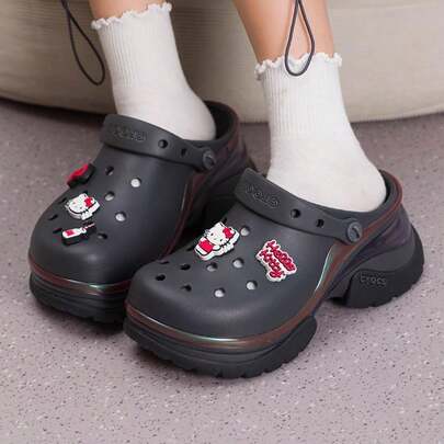 Crocs Dép lê/sandal nữ kiểu retro ClogBAE Little Dolphin, dép lê đơn giản thoải mái hàng ngày, kiểu dáng mùa hè 2026, mã sản phẩm 212811-0LD