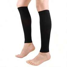 Vớ nén bắp chân unisex, vớ nén hỗ trợ bắp chân và đầu gối cho chạy marathon. - màu đen - Xem 4