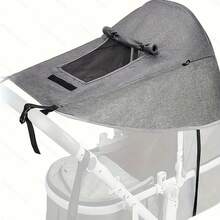 1pc High Landscape Reversible Stroller Canopy Accessory, Sunshade, UV Protection, Comes With Separate Storage Bag - Cart Sunshade - View 10