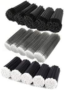 Eyelash Extension Supplies Set: Disposable Eyelash Brushes, Micro Cotton Swab Brushes, Eyelash Mascara Brushes, Lip Brushes - Multicolor - View 1