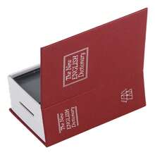 Caja fuerte falsa de libro de 11,5 * 8 * 4,5 cm / 4,5 * 3,15 * 1,77 pulgadas con llave, caja de almacenamiento oculta, caja de almacenamiento estilo diccionario, decoración de oficina en el hogar, caja de almacenamiento secreta WGM3 - Versión mini llave - Ver 2