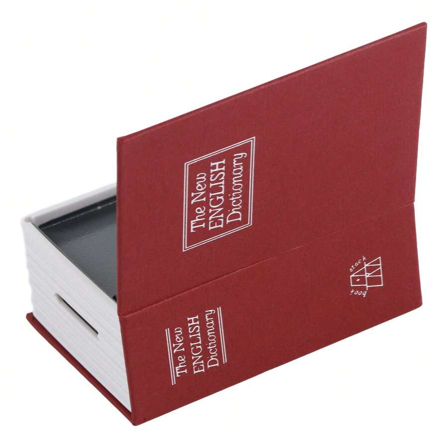 Caja fuerte falsa de libro de 11,5 * 8 * 4,5 cm / 4,5 * 3,15 * 1,77 pulgadas con llave, caja de almacenamiento oculta, caja de almacenamiento estilo diccionario, decoración de oficina en el hogar, caja de almacenamiento secreta WGM3