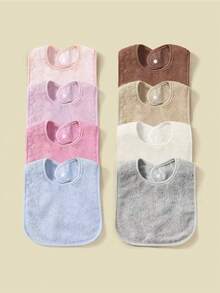 6pcs/Set Soft Double-Layer Absorbent & Waterproof EVA Baby Bibs (Random Colors) - Multicolor - View 8