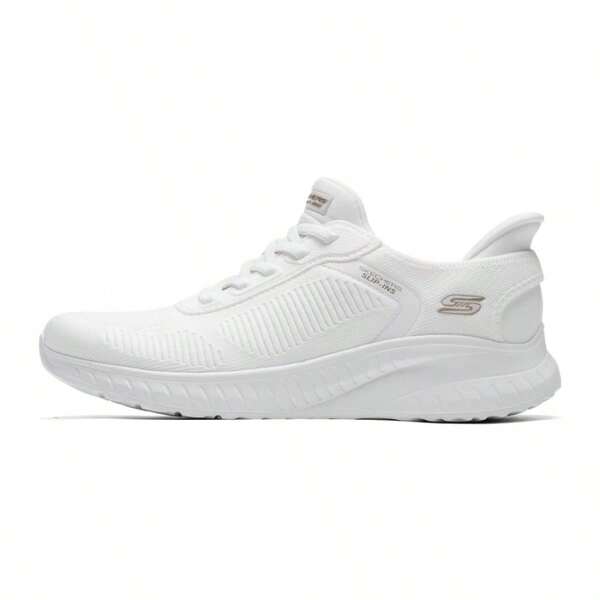 Skechers Giày nữ thường ngày, mẫu mới năm 2026: Giày thể thao buộc dây BOBS SQUAD CHAOS dành cho nữ, đơn giản, thoải mái, giày casual hàng ngày 117497-OFWT
