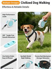 3m/5m Retractable Dog Leash, Automatic Extending Pet Walking Lead For Dogs & Cats - Multicolor - View 6