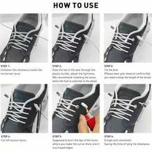 2.5MM Round No Tie Elastic Shoe Laces, 64 Stretchy Bungee Speed Tieless Shoelaces Sneakers - Initial - View 6