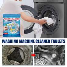 JUE FISH Washing Machine Cleaner Effervescent Tablets - Deep Tub Odor Eliminator & Grime Remover | Fresh Laundry Care For Front & Top Load | Essential Cleaning Supplies Washer Descaling Tabs Front Load Tub Cleaner Laundry Odor Eliminator Effervescent Cleaning Cleaning Supplies Washing Machine Maintenance Home Appliances Hidden Grime Remover Household Items Fresh Scent Washer Care Washing Drum Fizzies - Multiple Forms - View 2