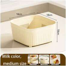 Plastic Colander-Colander For Kitchen With Drip Bowl, Plastic Strainer For Fruit, Berry, Vegetable And Pasta, Dishwasher - L - View 5