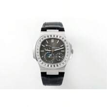 High-Quality Replica Of The 2024 New Nautilus Watch, Men's Mechanical Watch, Diamond-Encrusted, Fashionable, Waterproof, Luminous, Fully Automatic - 6043C黑面鋼帶 - 查看 6