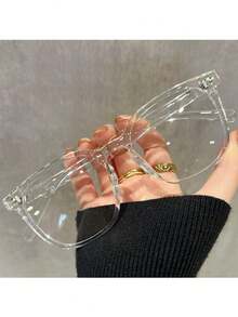 1/3pcs Black Flat Lens Glasses, Women Fashion Eyewear, Minimalist Design, Anti-Blue Light Glasses, Unisex Square Stylish Glasses, Durable And Thick, Suitable For Daily Commute, Valentine's Day Gift Or Friendship Exchange - Multicolor - View 13